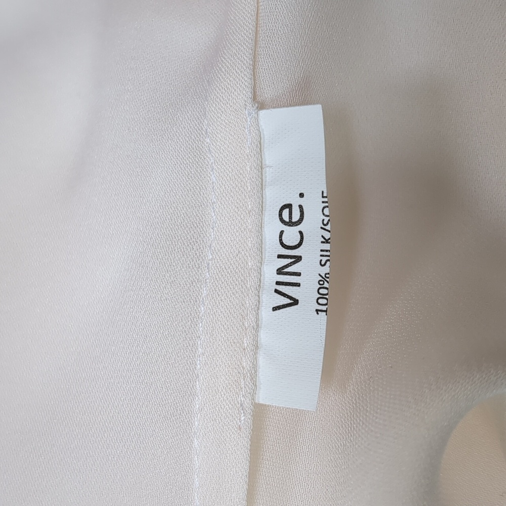 Vince Silk Banded Collar Oversized Blouse Size Small - Picture 13 of 14